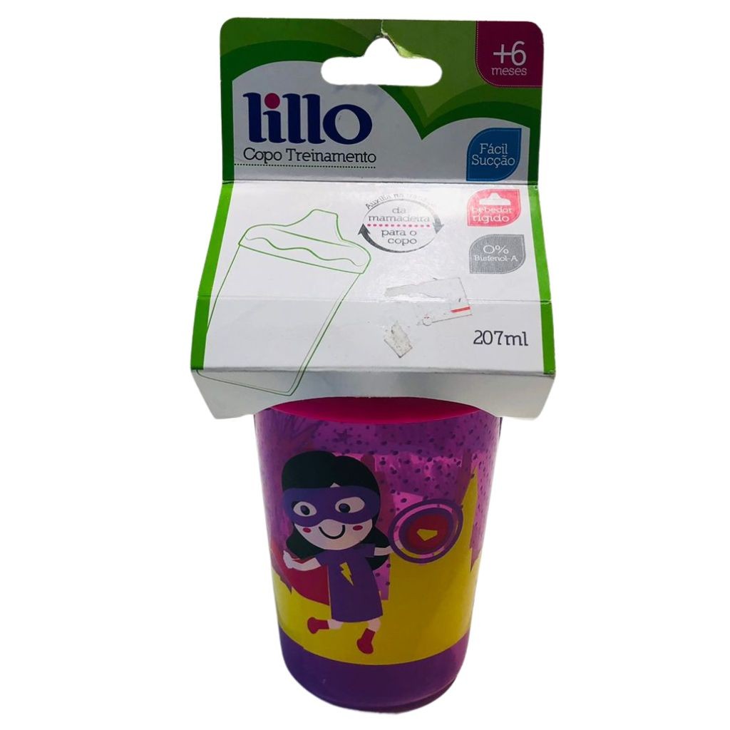 Copo de Treinamento Rosa 207 ml +6 Meses - Lillo