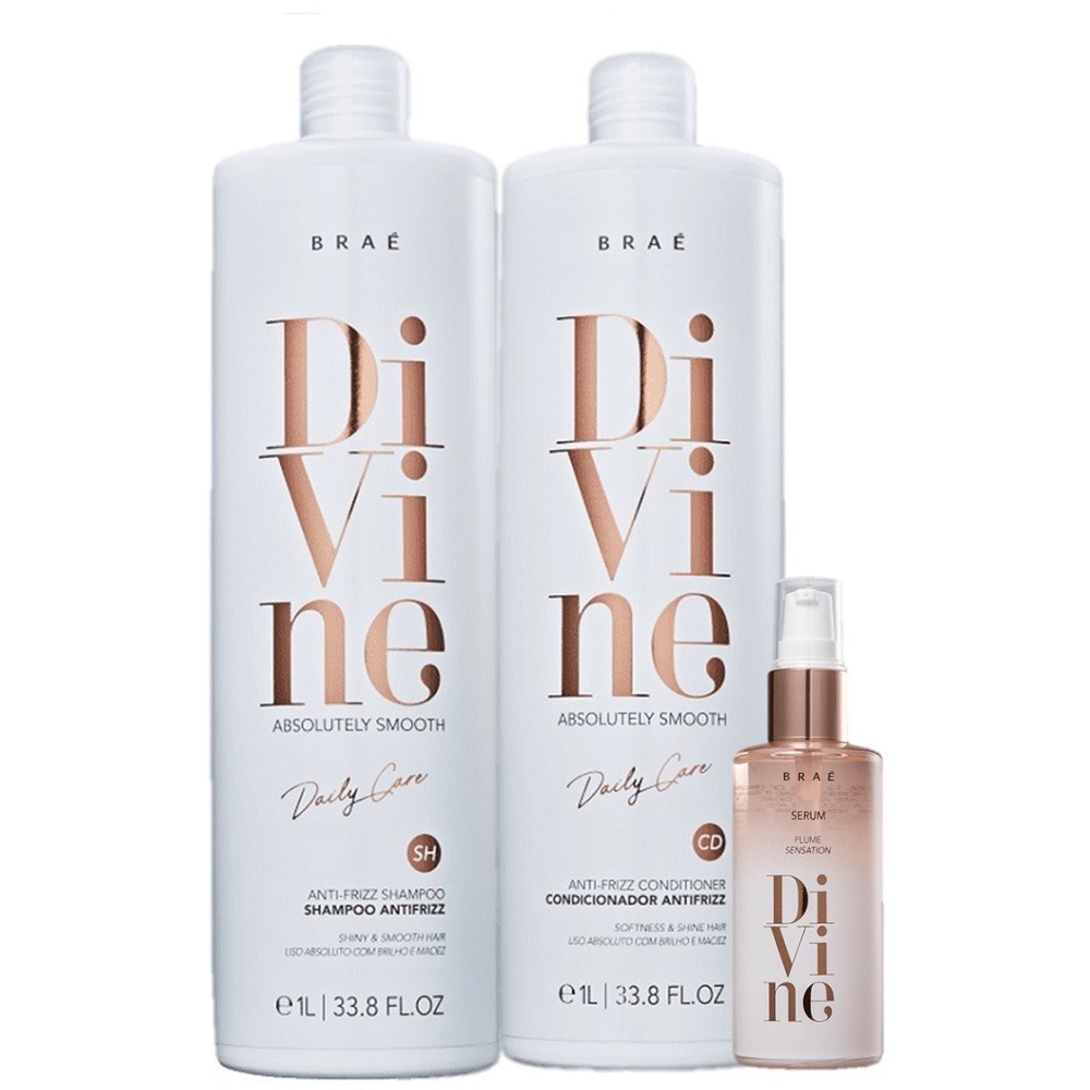 Kit BRAE Divine Acao AntiFrizz (3 Produtos) em Oferta na Shopee