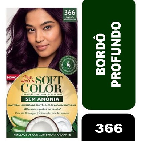 Coloração Soft Color Sem Amônia 366 - Bordô Profundo em Oferta na Shopee
