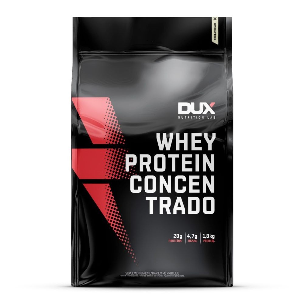 Whey Protein Proteina Concentrado 1,8kg Chocolate Branco Dux