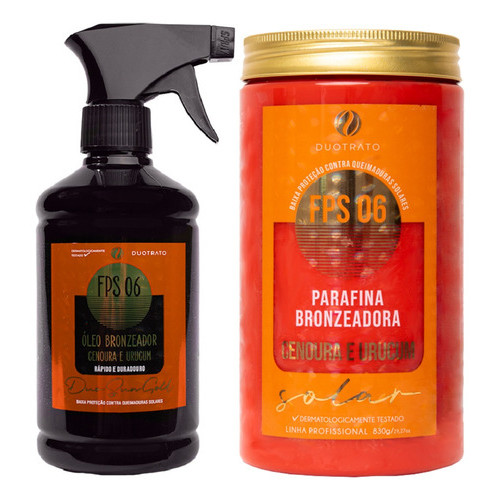 Kit Duotrato Oleo Bronze + Parafina Bronzeadora Cenoura