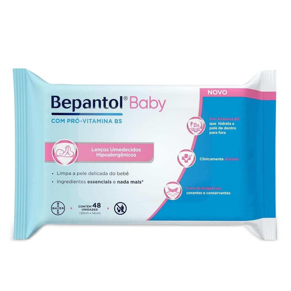Lenços Umedecidos Bepantol Baby c/48un em Oferta na Shopee