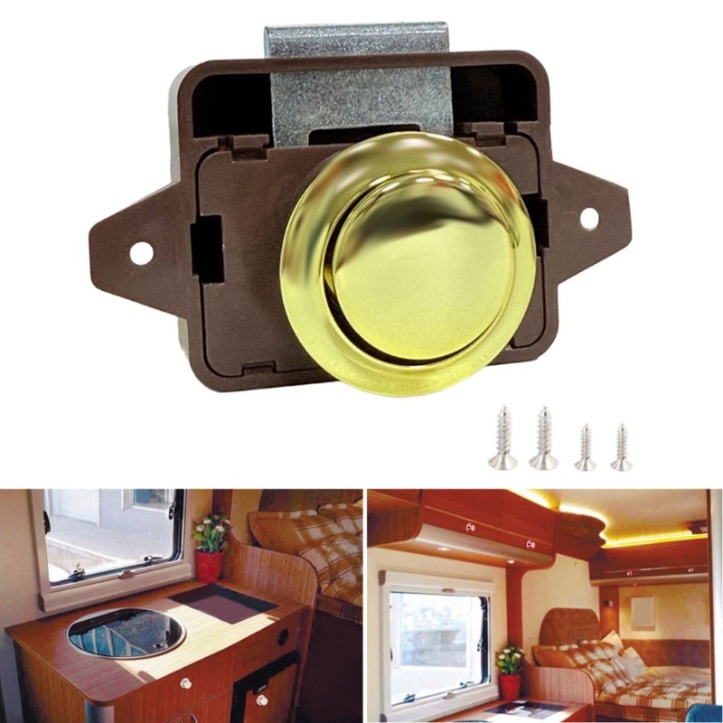 LI * Push Móveis Ferragem Botão Travas Fechadura Da Chave Para Campistas Motorhome Empurrar