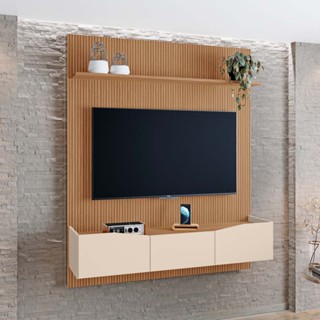 Painel Luciana 100% MDF Tuboarte 3 Porta Basculante p/ TVs de Até 55 Polegadas em Oferta na Shopee