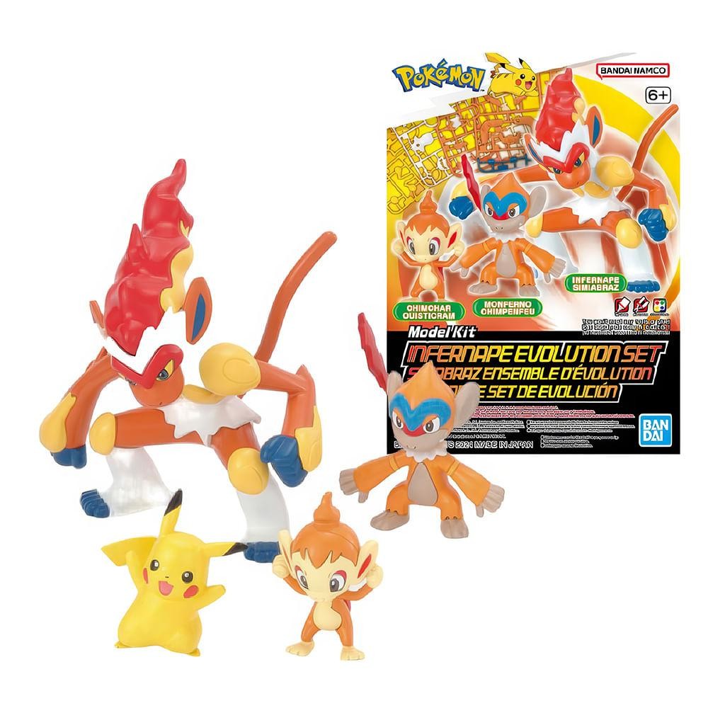 Infernape - Pokemon - Evolution Set - Bandai em Oferta na Shopee