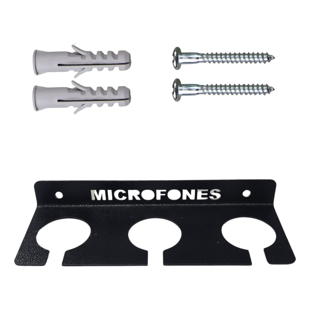 Suporte De Microfone Reforçado De Ferro P/ 3mics