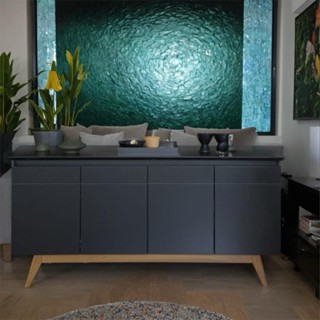 Buffet Atena 4 PT Preto em Oferta na Shopee