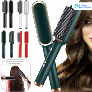 Escova Alisadora Bivolt 5 em 1 - Alisa, Hidrata, Modela, Alinha e Anti-Frizz