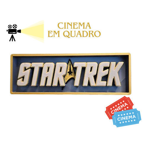 Star Trek Decoração Logo 3d Placa Geek Jornada Nas Estrelas