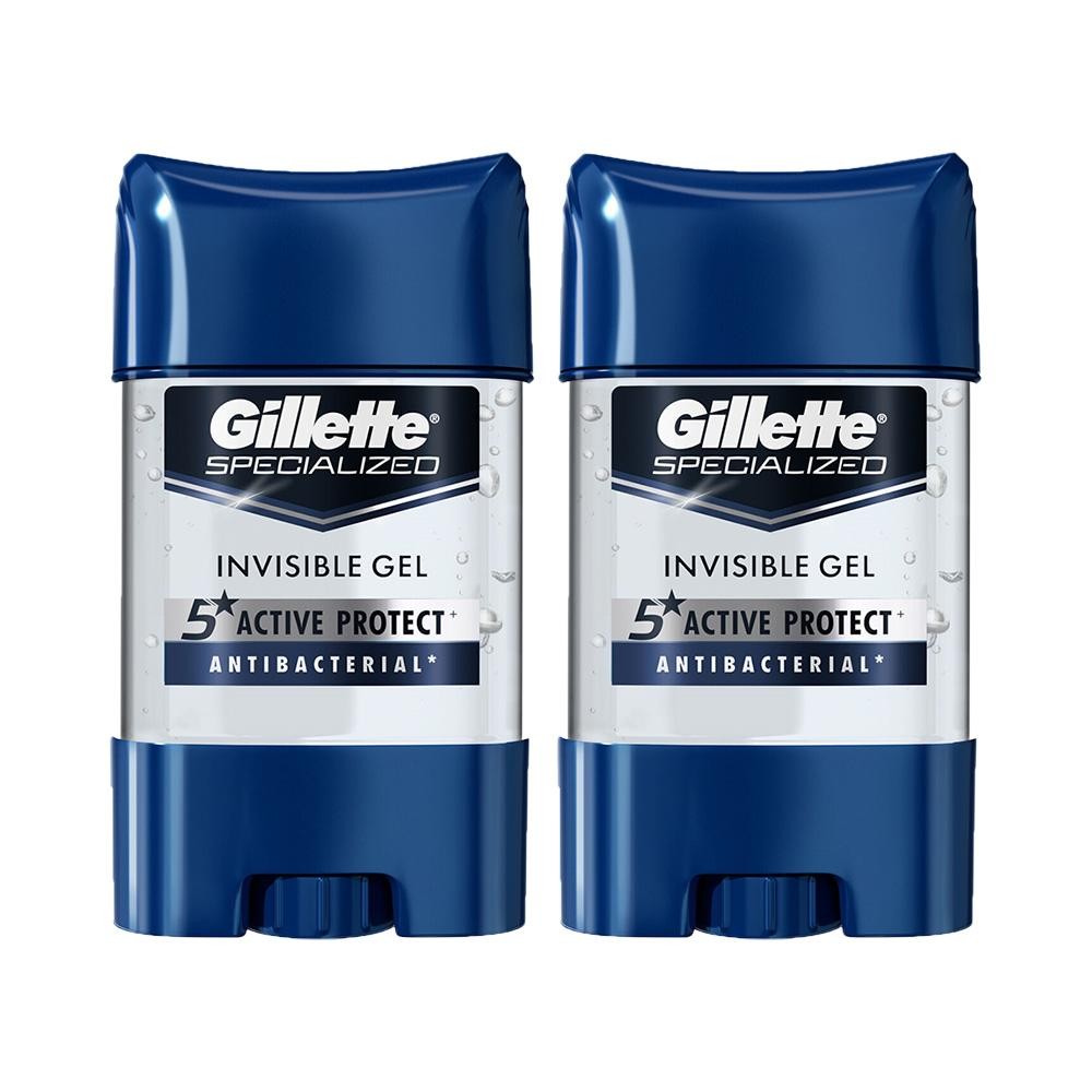 Kit 2 Desodorantes Antitranspirante Gillette Specialized Antibacterial Gel 82g cada em Oferta na Shopee