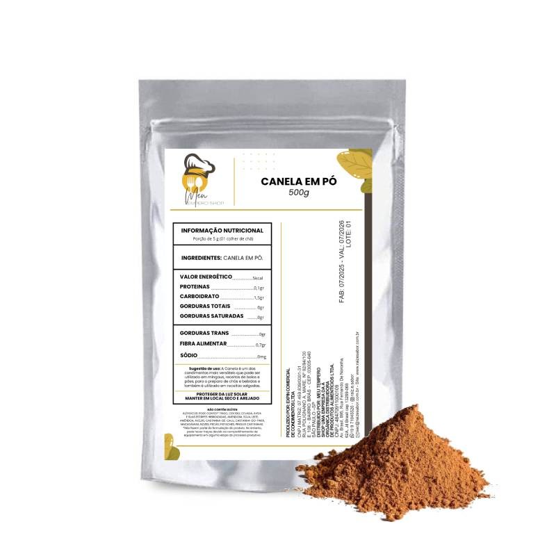 Canela em Pó 500g | Especiaria Natural para Culinária