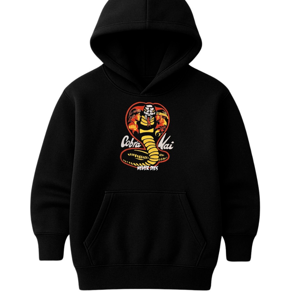 Casaco Moletom Canguru Seriado Fight Luta Cobra Kai Karate Kid Serie Blusa De Frio Infantil Menini Menina