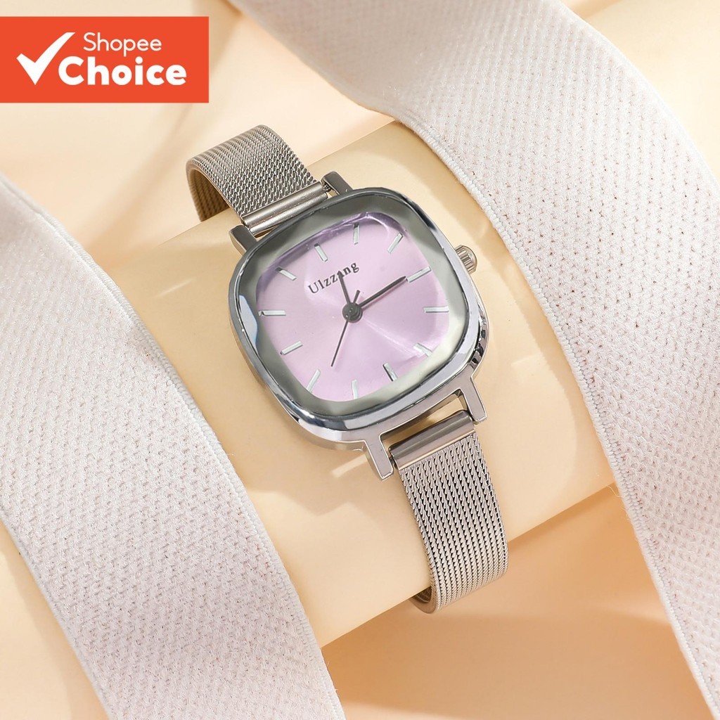 Relógio Coreano Simples Casal Feminino Malha Quartzo Alta Qualidade À Prova d’Água Pequeno Açúcar