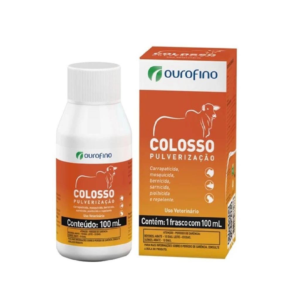 Colosso Pulverização 100ml - ntiparasitário carrapatos, moscas e piolhos em bovinos, suínos e aviários em Oferta na Shopee