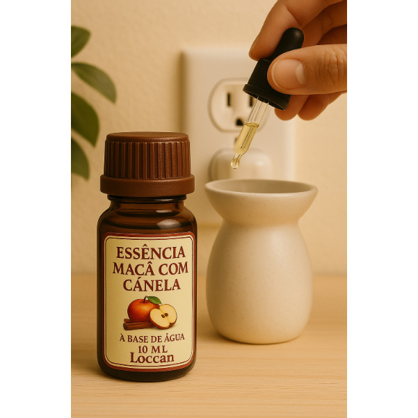 Kit Essências Maçã com Canela Aroma Premium 10 ml Base Água Difusor Umidificador Aromatizador Pronta Entrega