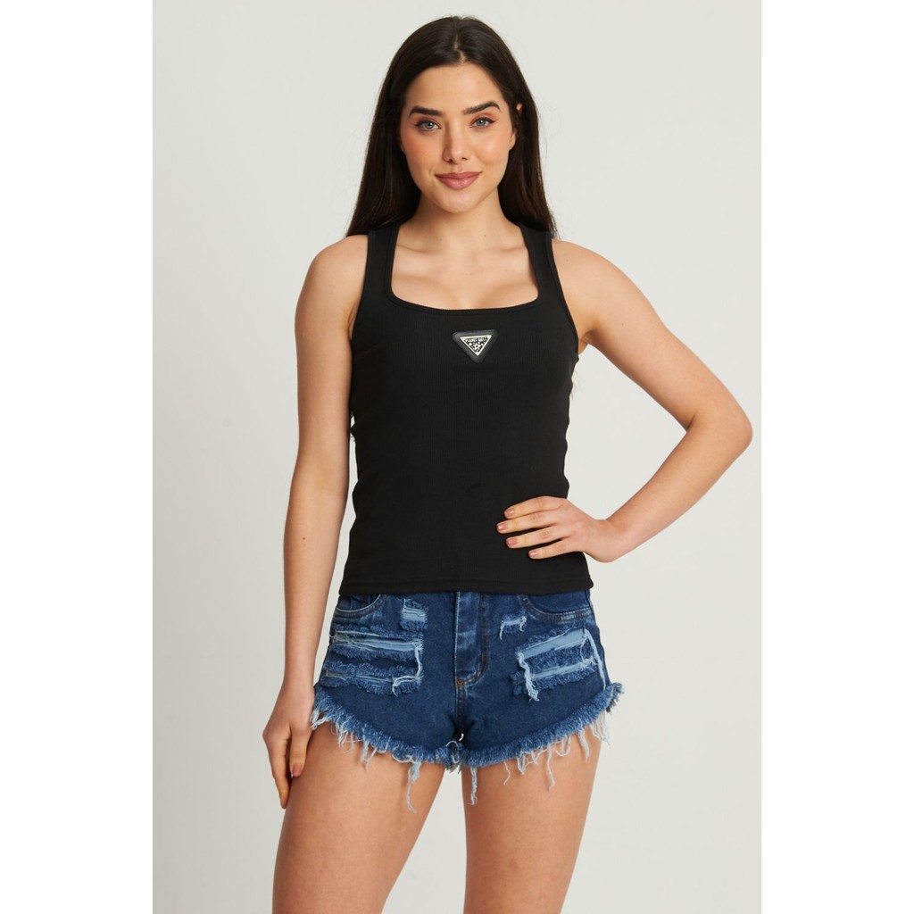Regata Decote Reto Planet Girls Preto - Women Clothes