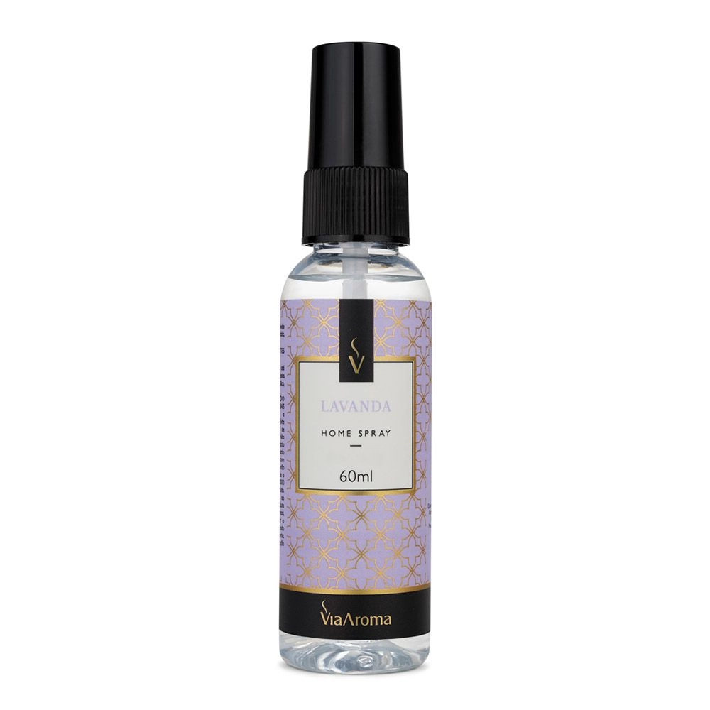Imagem Home Spray Via Aroma Lavanda 60ml Aromatizador de Ambiente Relaxante Perfumador Casa e Escritório