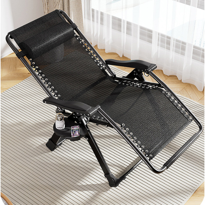 Cadeira Dobrável Reclinável, Cama de Descanso para Sesta, Cadeira de Praia com Encosto para Escritório e Uso Doméstico