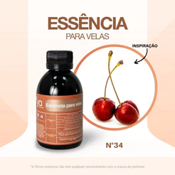 Essência Cereja Concentrada Para Velas N°34 - 100g - 1 unidade - Vya - Rizzo