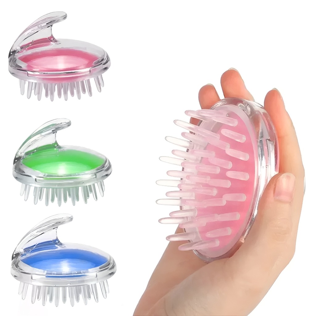 Escova De Cabelo De Silicone Massagem Do Couro Cabeludo Bebê Adulto Shampoo Pente