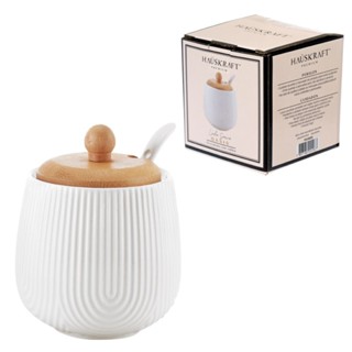 AÇUCAREIRO COM COLHER CERAMICA BAMBU OASIS 360ML HAUSKRAFT em Oferta na Shopee