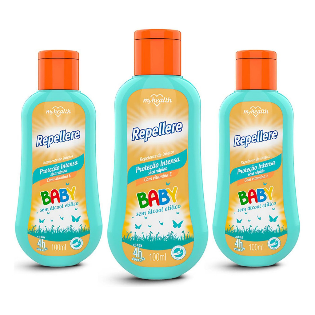 Kit 3 Repelente Infantil Proteção Dengue Pernilongo Mosquito