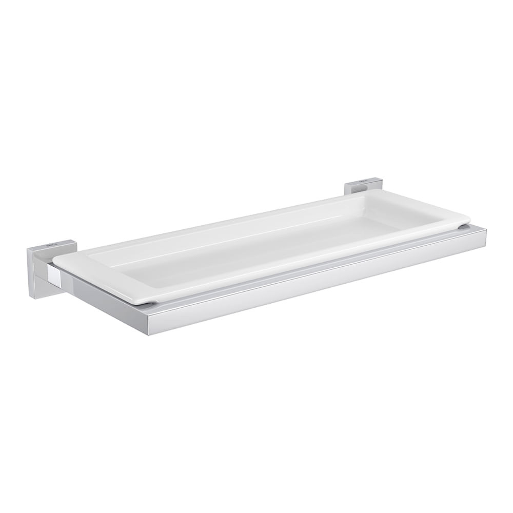 Prateleira em Louça 38cm Quadratta Cromado - 2030.C83