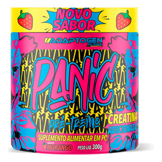 PANIC PRE-TREINO 300G MORANGO ADAPTOGEN em Oferta na Shopee