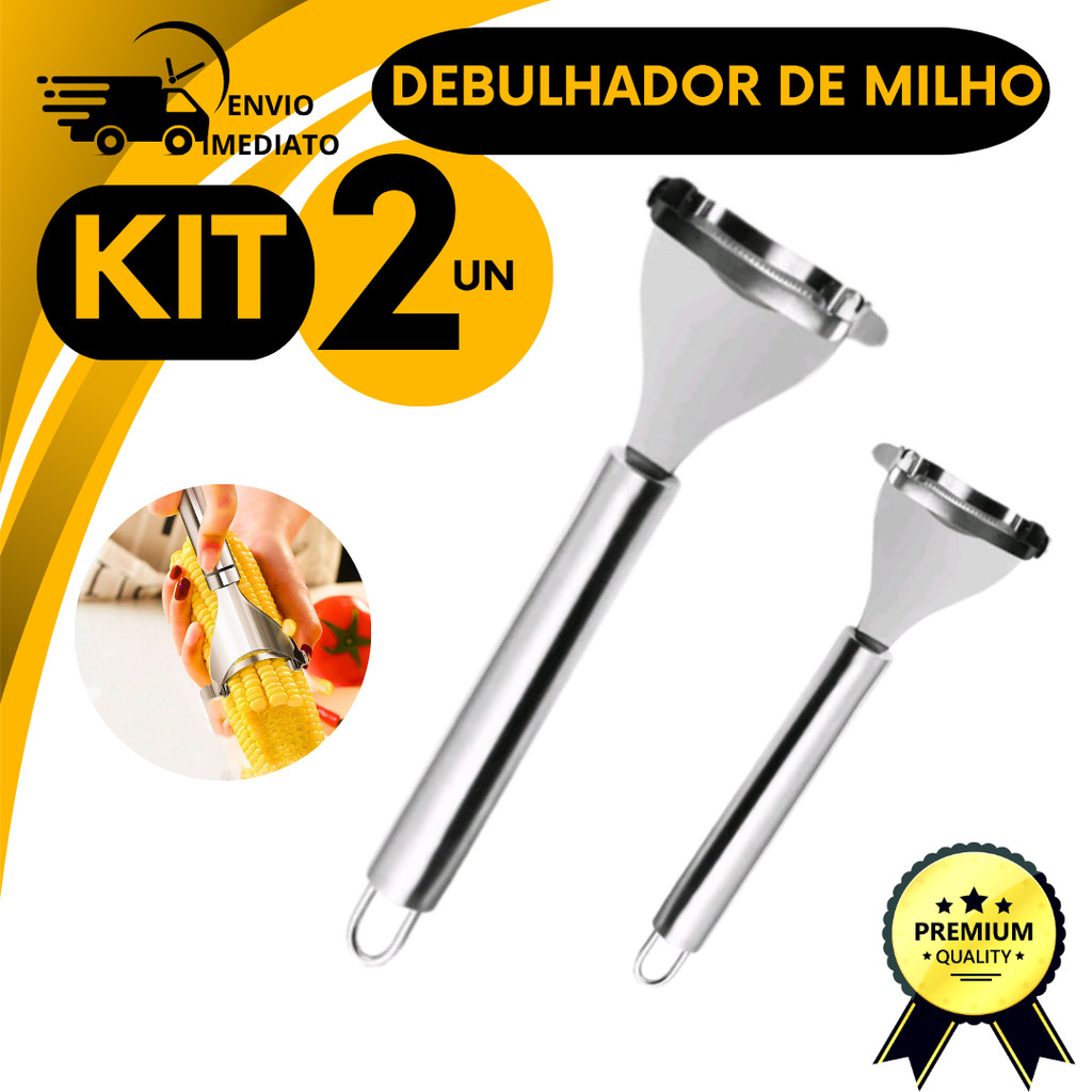 2 Descascador Debulhador De Milho Aço Inoxidável Debulhador Raspador Legumes Cortador