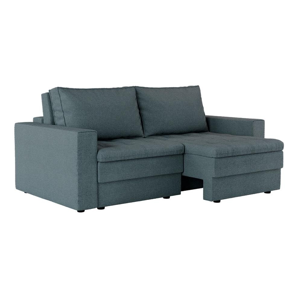 Sofá 3 Lugares Retrátil Berna Linho Cinza 210 cm em Oferta na Shopee