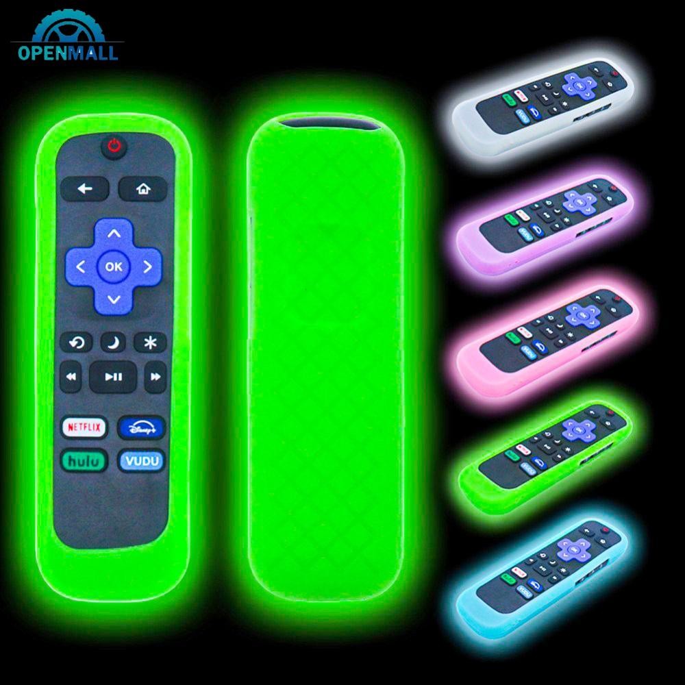 OPENMALL Caso Remoto TV Silicone Controlador Protetor Universal Substituição Manga Brilho Da Pele Para Roku Capa TCL R3T