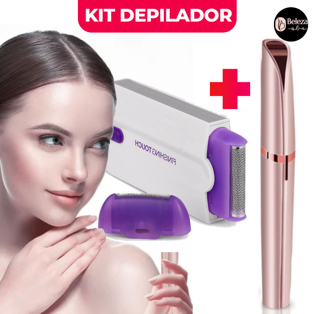 kit de cuidados femininos  lápis para sobrancelha + Depilador recarregável sem fio 2 em 1 em Oferta na Shopee