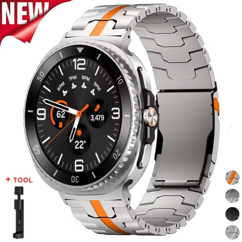 Pulseira De Titânio De Luxo Para Samsung Galaxy Watch 8 Classic 46mm 8 40/44mm Aço Inoxidável Ultra (2025) 7 Correa em Oferta na Shopee