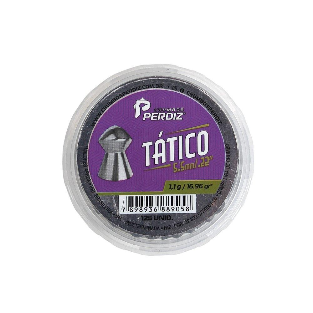 Detalhes do Chumbinho de Pressão Tático 5,5 mm 125un - Perdiz