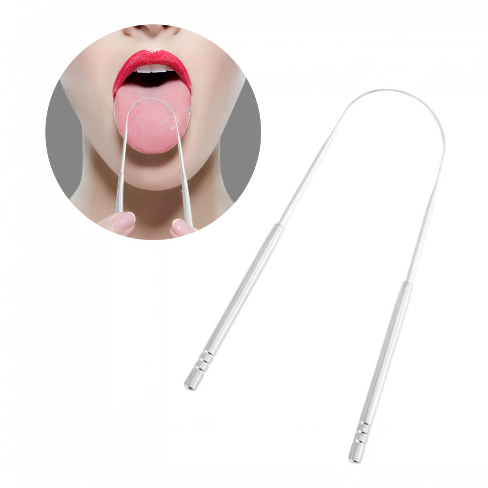 Raspador de Língua Inox Antibacteriano, Higiene Bucal, Limpeza Profunda, Elimina Mau Hálito