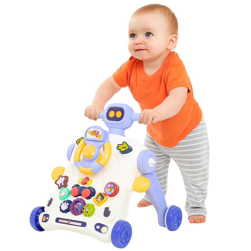 Andador de Atividades Bebê 3 em 1 Azul - Castela em Oferta na Shopee