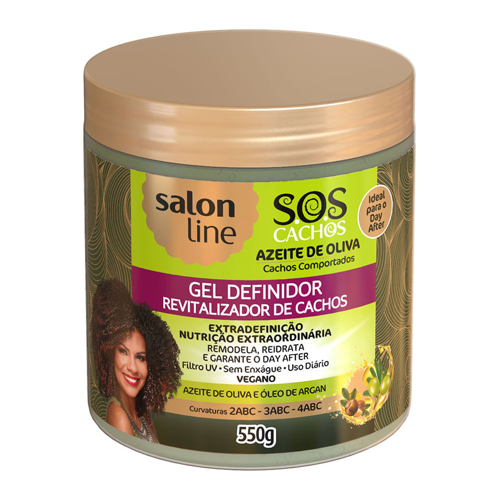 Gel Definidor Revitalizador de Cachos Salon Line S.O.S Cachos Azeite de Oliva 550g - Beauty