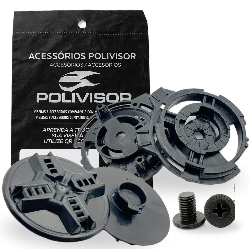 Kit Fixação da Viseira + Botões Para Capacete Agv Blade (Aberto)