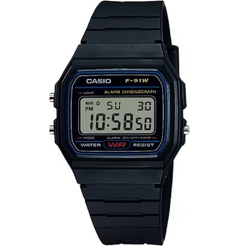Relógio Casio Unissex Digital F-91W-1DG