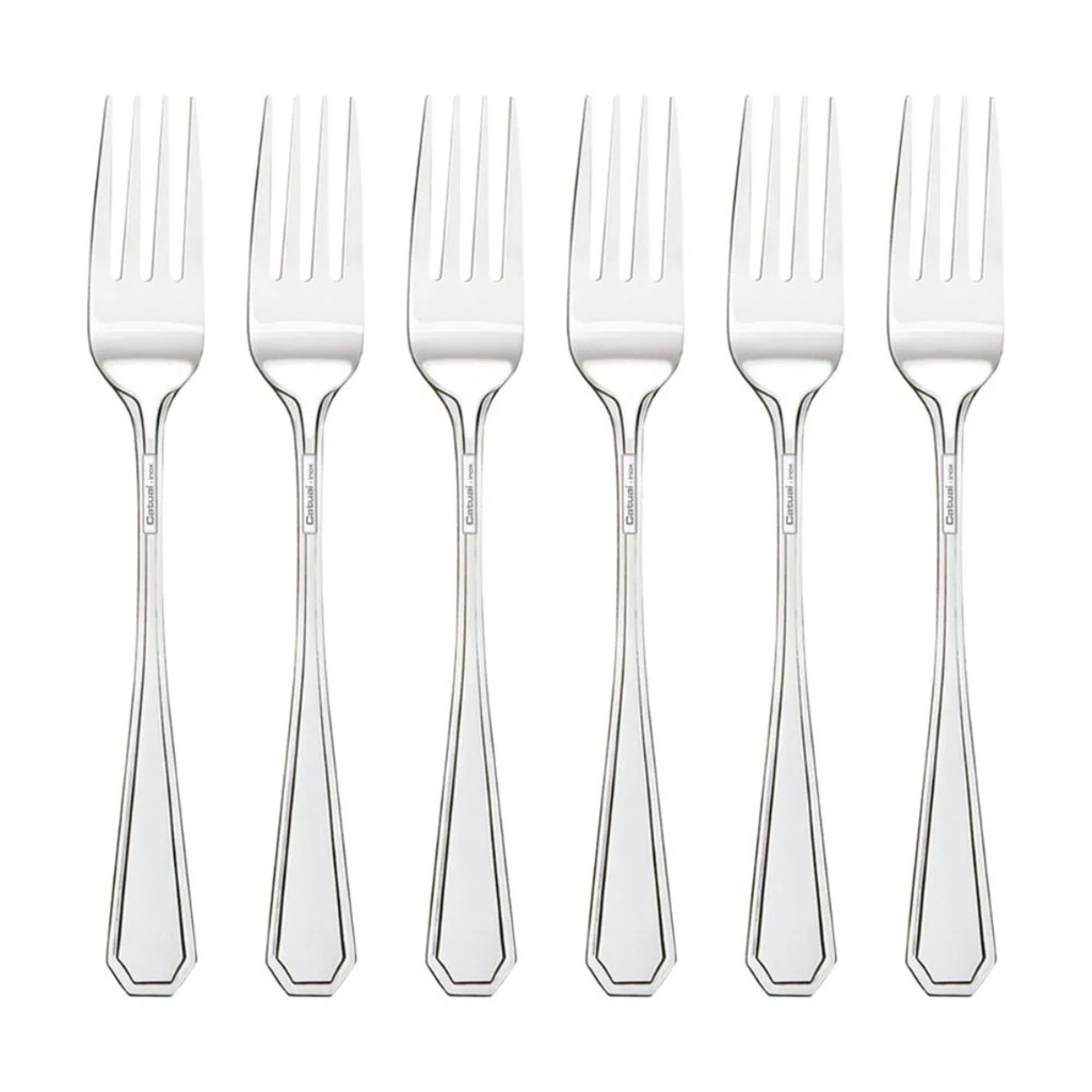Conjunto Com 6 Garfos De Aço Inox 20 cm em Oferta na Shopee