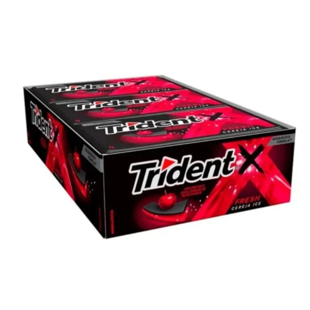 Chiclete Trident Fresh Cereja Ice Mondelez 21 unidades 8g