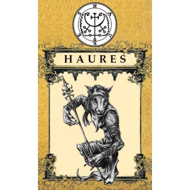 Quadro Decorativo Haures Daemon Goetia-Duque da Destruição e Punição Placa Decorativa MDf envio imediato