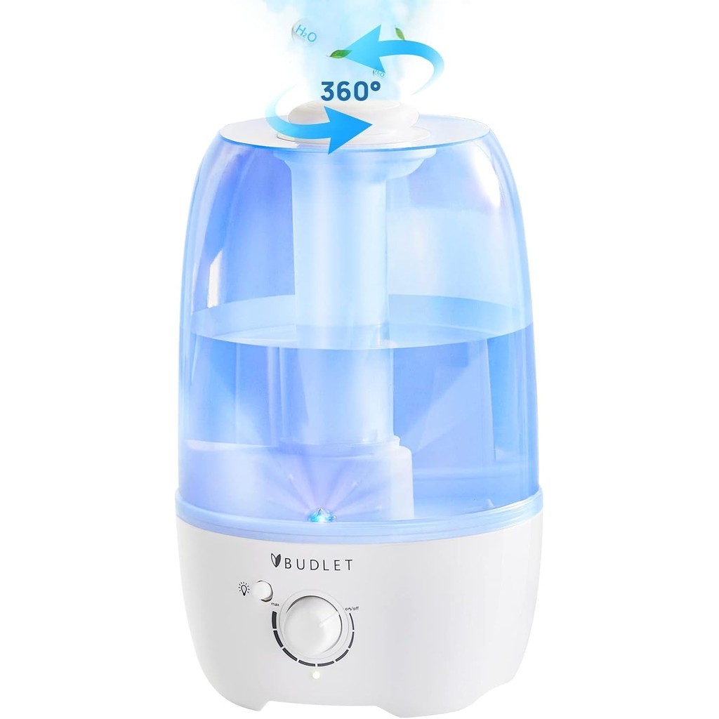 Umidificador de névoa fria de 2.8L com difusor de óleo ultrassônico silencioso para quartos com desligamento automático