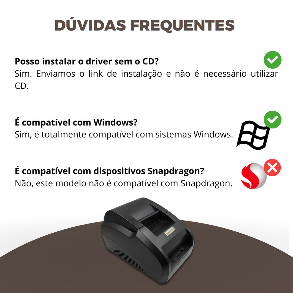 Detalhes do Impressora Térmica Ticket De Cupom 58mm Ou 80mm Não Fiscal Para Pc USB Bivolt