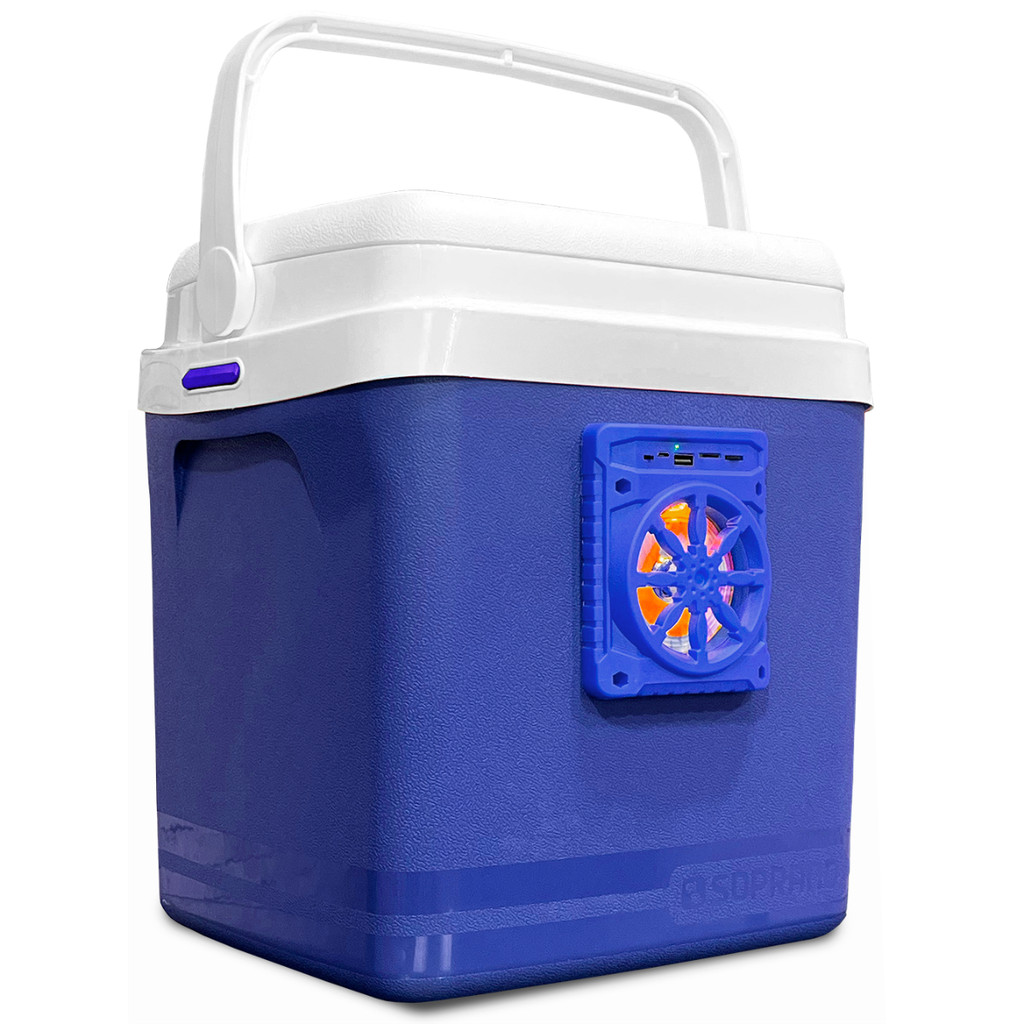 Caixa Térmica 22L com Som Bluetooth USB FM LED RGB Bateria em Oferta na Shopee