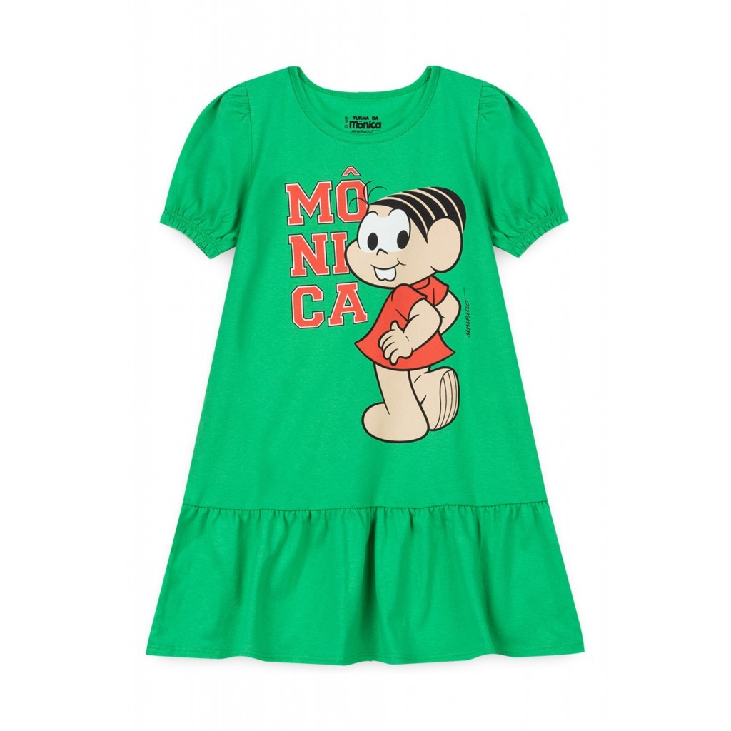 Vestido Infantil Turma da Mônica Cheia de Charme em Oferta na Shopee