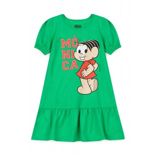 Vestido Infantil Turma da Mônica Cheia de Charme em Oferta na Shopee