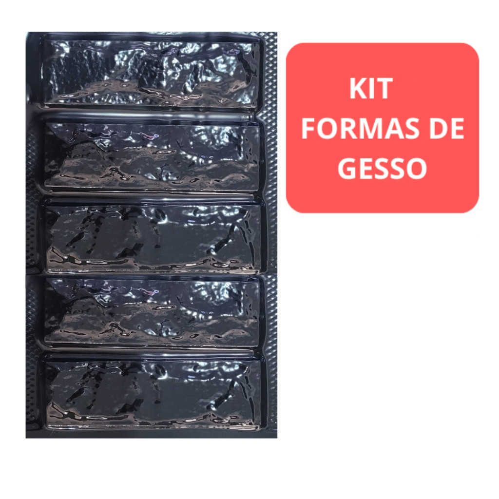 forma de gesso cimento pedra Chile kit com 5 unidades 24x8cm