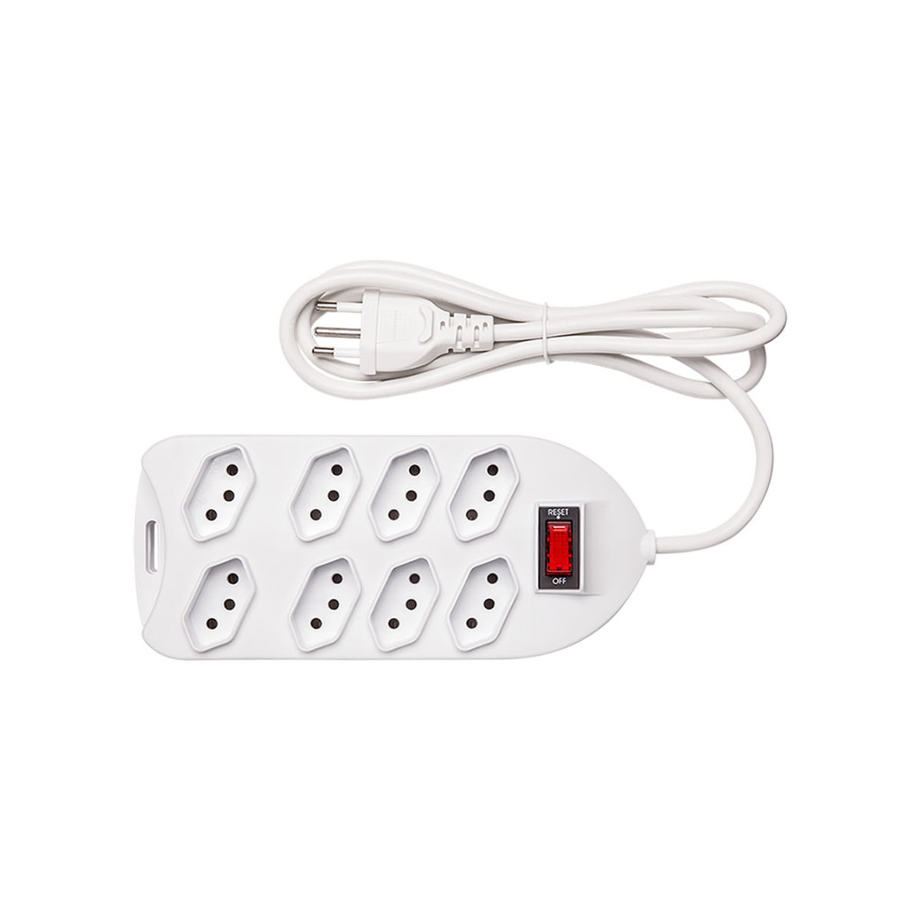 Protetor Eletrônico Intelbras com 8 tomadas EPE 1008+ Branco em Oferta na Shopee