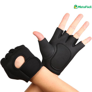 Kit com Par de Luvas de Academia Premium em Neoprene - Otimiza Performance no Treino de Musculação em Oferta na Shopee